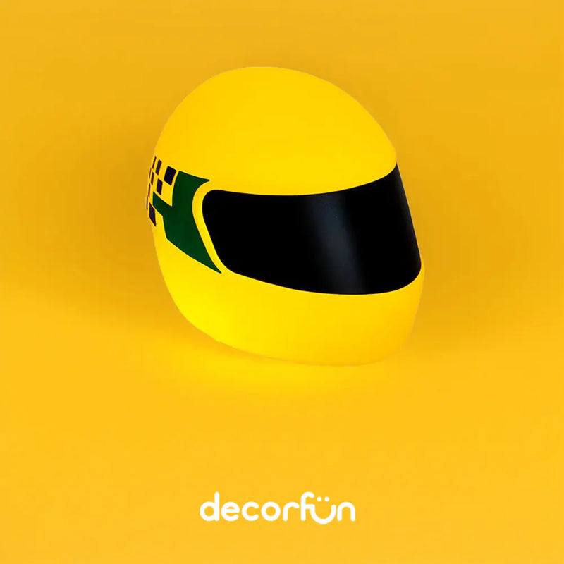 Luminária de Mesa 3D Capacete Amarelo Senna Bivolt