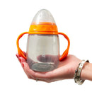 Copo de Transição com Alça Laranja - Bico de Silicone, Anti-Vazamento - Clingo