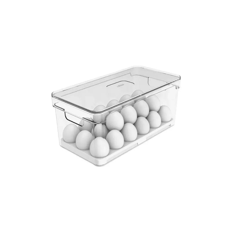 Porta Ovos Organizador com Tampa para 36 Unidades - Clear Fresh