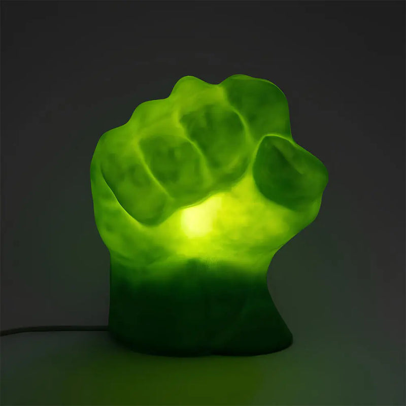 Luminária LED Mão Incrível Hulk Marvel Decoração Geek Temática