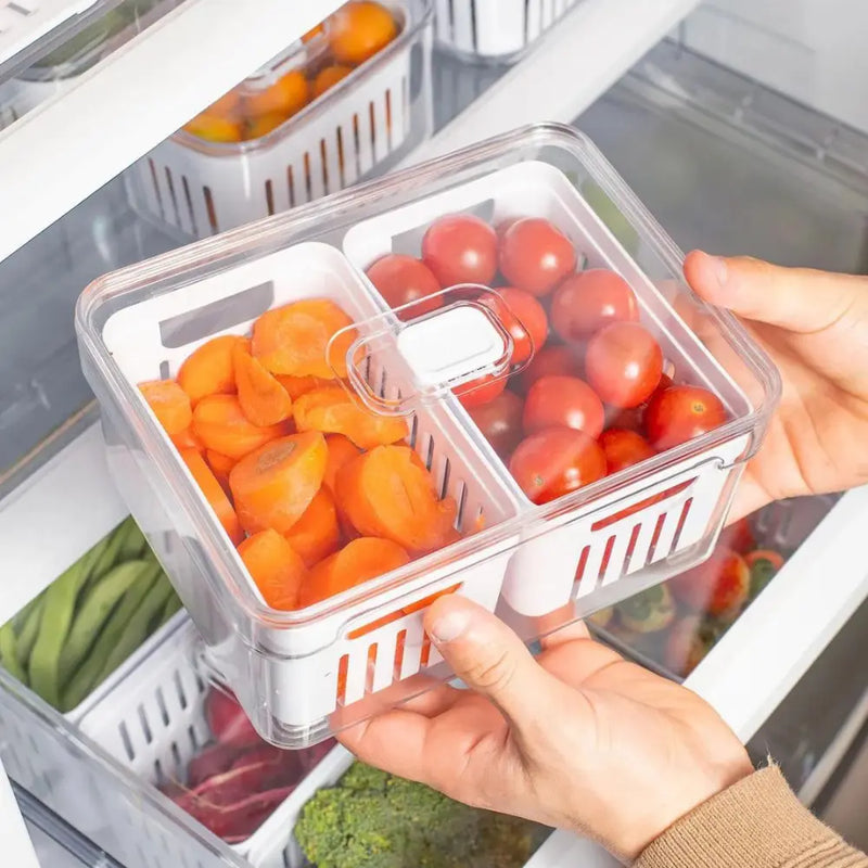 Organizador de Geladeira com 2 Cestos 2,2L - Clear Fresh