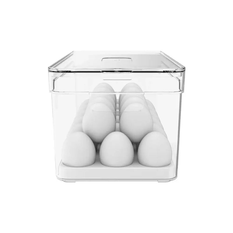 Porta Ovos Organizador com Tampa para 36 Unidades - Clear Fresh