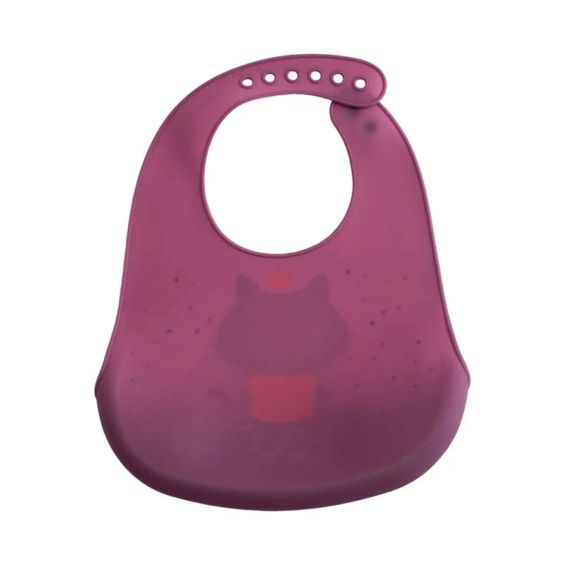 Babador Silicone com Bolso Coletor de Migalhas - Impermeável, Velcro, Milky