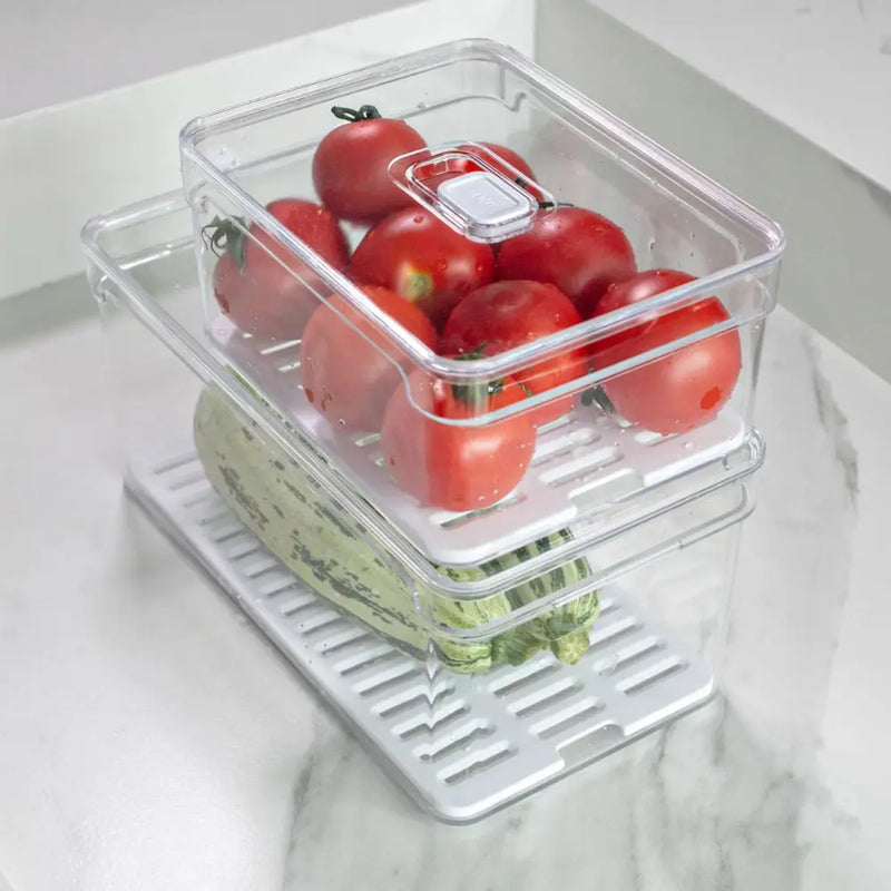 Organizador de Geladeira Acrilico com Tampa 2,2L - Clear Fresh