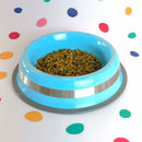 Kit 2 Comedouros Inox Prestige 850ml - Resistente e Antiderrapante - Azul - GermanHart