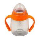 Copo de Transição com Alça Laranja - Bico de Silicone, Anti-Vazamento - Clingo