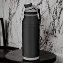 Garrafa com Alça e Bico 1,2L em Aço Inox Preta