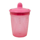 Kit com 3 Copos de Transição Rosa - Bico Rígido, Anti-Vazamento - Clingo
