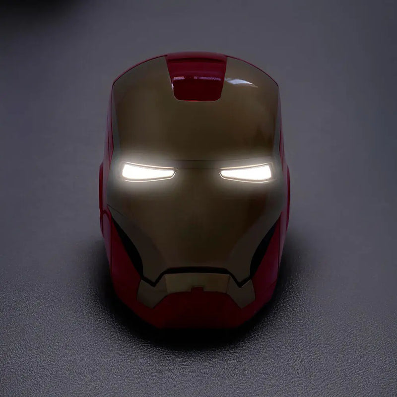 Luminária de Mesa Capacete Homem de Ferro Colorida Marvel Iron Man