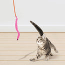 Brinquedo de Gato Interativo Featherlite Springy JW com Penas Coloridas e Catnip