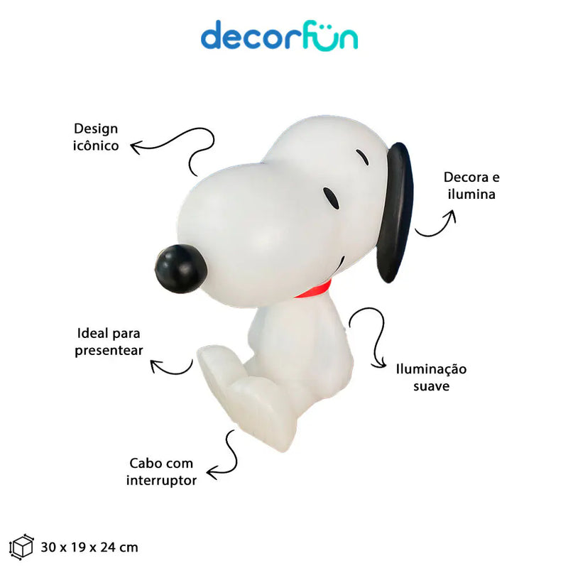 Luminária 3D Snoopy Peanuts Bivolt