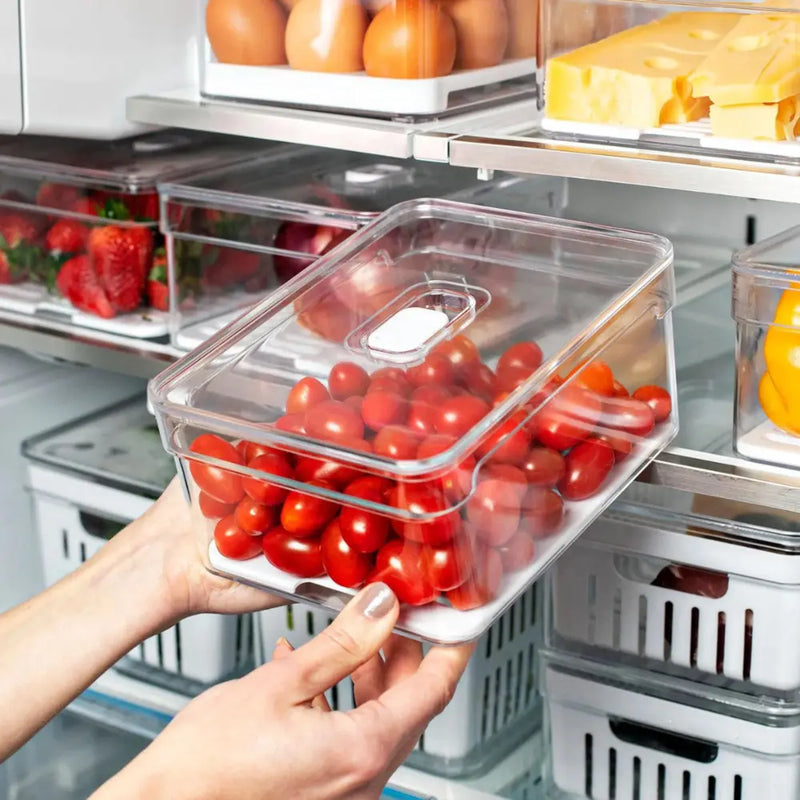 Organizador de Geladeira Acrilico com Tampa 2,2L - Clear Fresh