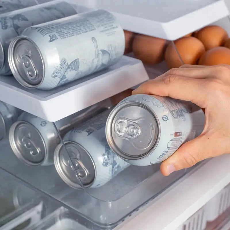 Organizador De Latas para Geladeira - 9 Latas - Clear Fresh