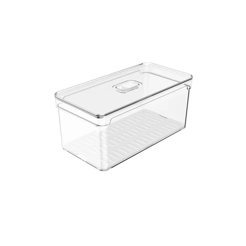Kit 2 Organizadores De Geladeira com Tampa Acrílicos 5L - Clear Fresh