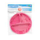 Prato Silicone Com Divisória Colors - Rosa - Clingo