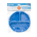 Prato Silicone Com Divisória Colors - Azul - Clingo