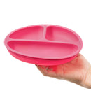 Prato Silicone Com Divisória Colors - Rosa - Clingo