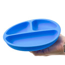 Prato Silicone Com Divisória Colors - Azul - Clingo