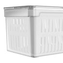Organizador De Geladeira com Tampa e Cesto Acrílico 5L - Clear Fresh