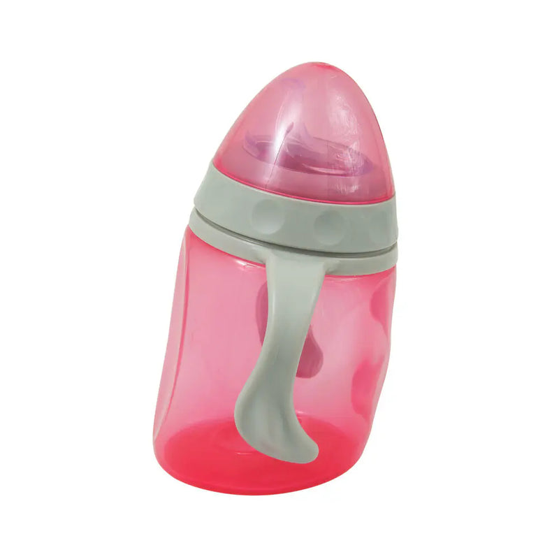 Copo de Transição com Alça - Bico de Silicone, Anti-Vazamento - Rosa - Clingo