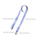 Peitoral Ajustável em X e Guia para Cães - Violeta - P