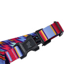 Peitoral em X e Guia para Cães - Raios e Listras Azul - P