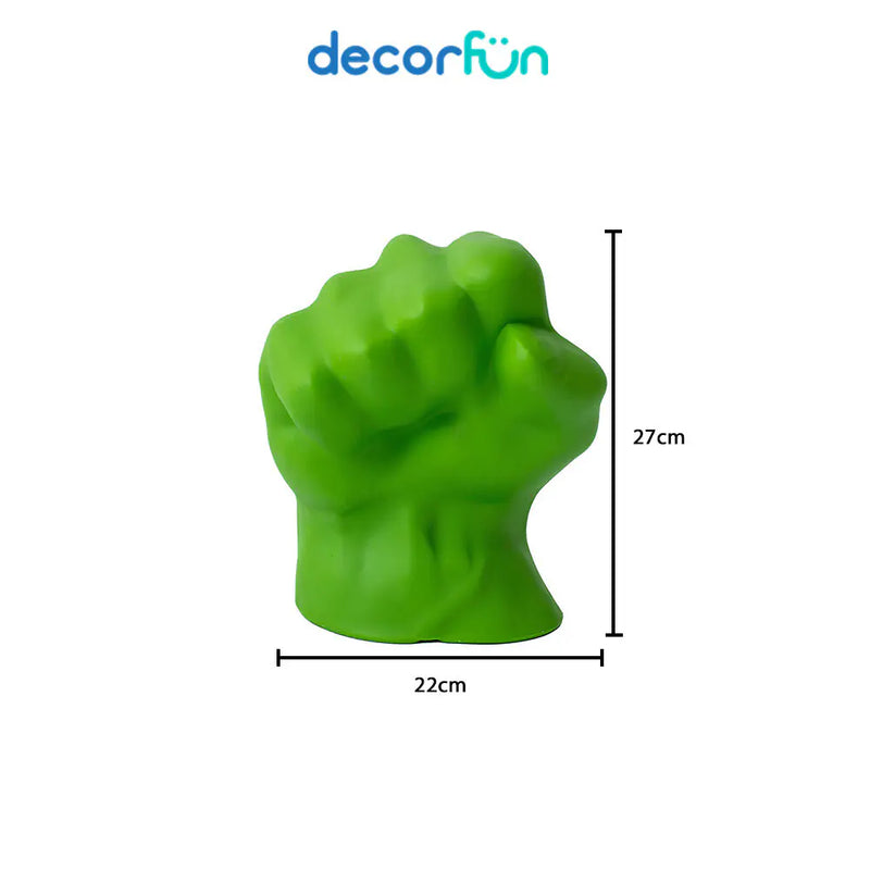 Luminária LED Mão Incrível Hulk Marvel Decoração Geek Temática
