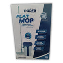 Flat Mop com Balde Cinza 10L, Espremedor e Refil de Microfibra - Nobre
