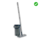 Flat Mop com Balde Cinza 10L, Espremedor e Refil de Microfibra - Nobre