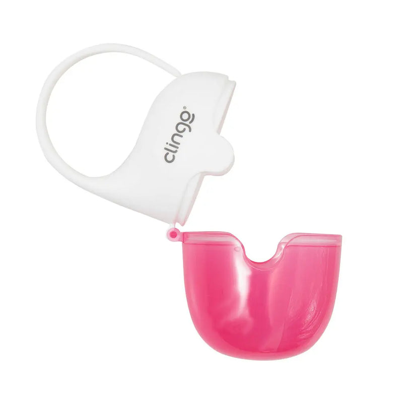 Porta Chupetas Baleia Rosa Compacto Resistente - Clingo