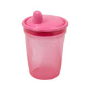 Kit com 3 Copos de Transição Rosa - Bico Rígido, Anti-Vazamento - Clingo