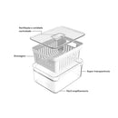 Kit 2 Organizadores de Geladeira Acrilico com Cesto 2,2L - Clear Fresh