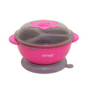 Prato com Ventosa e Divisória - Rosa - Clingo