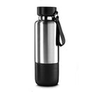 Garrafa em Inox Parede Dupla 500ml Com Copo e Porta Objetos - Preto