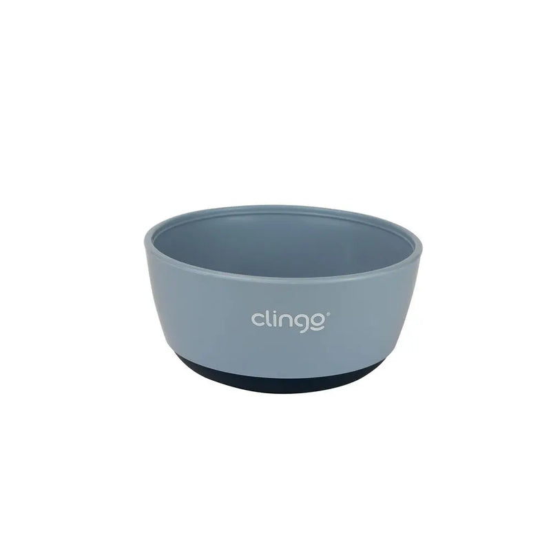 Kit Alimentação 4 Peças com Colher Termossensível, Prato, Tigela e Copo - Azul Clingo