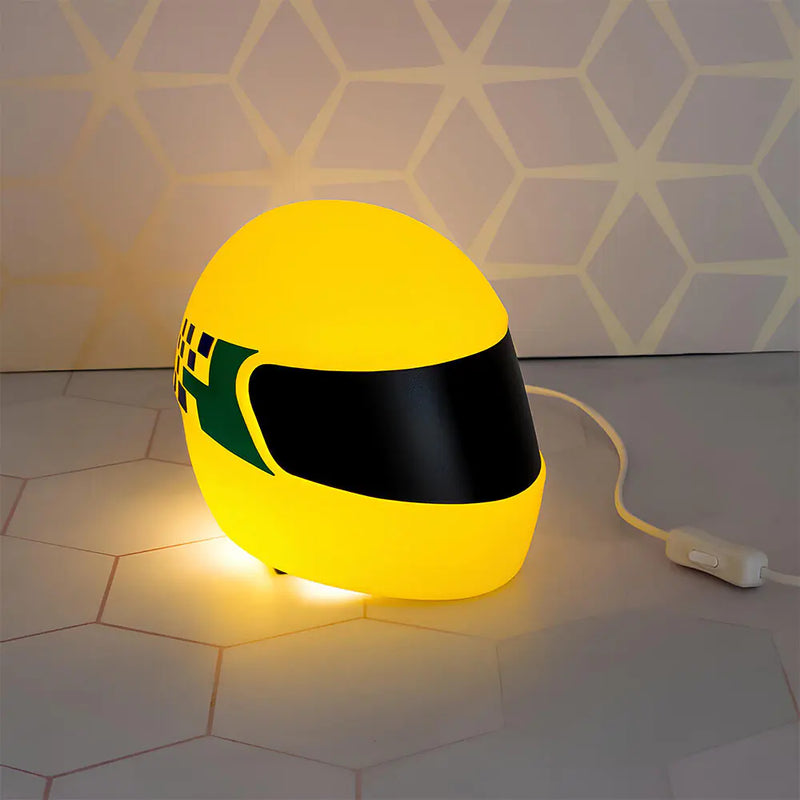 Luminária de Mesa 3D Capacete Amarelo Senna Bivolt