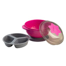 Prato com Ventosa e Divisória - Rosa - Clingo