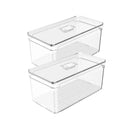 Kit 2 Organizadores De Geladeira com Tampa Acrílicos 5L - Clear Fresh