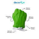 Luminária LED Mão Incrível Hulk Marvel Decoração Geek Temática