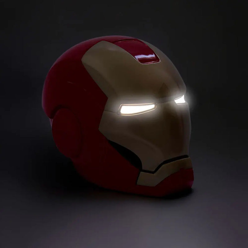 Luminária de Mesa Capacete Homem de Ferro Colorida Marvel Iron Man