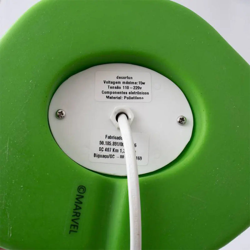 Luminária LED Mão Incrível Hulk Marvel Decoração Geek Temática