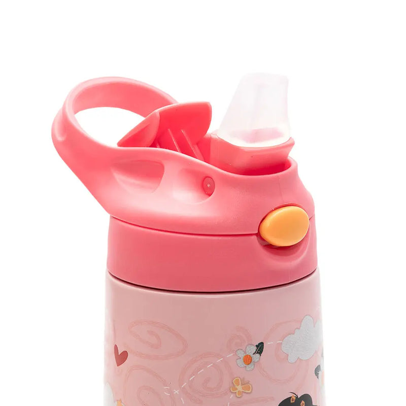 Garrafa Térmica Princesa 350ml Vácuo Isolante com Canudo Silicone - Clingo