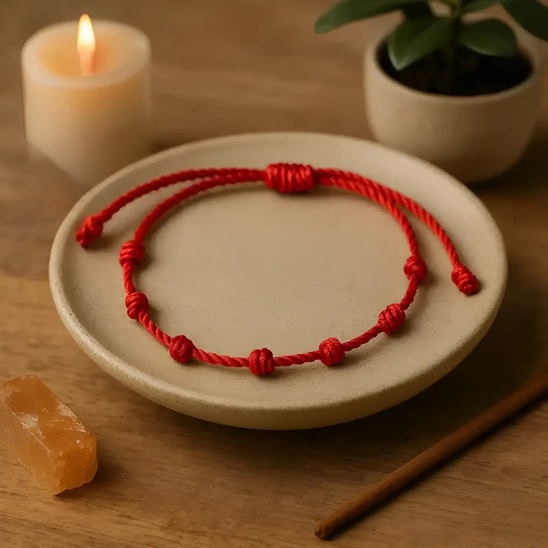 Pulseira Vermelha Kabbalah 7 Nós